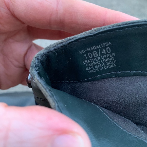 vince camuto •••navy & gray metal studded booties - Picture 10 of 11